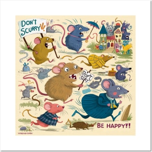 Don't Scurry Be Happy! Posters and Art